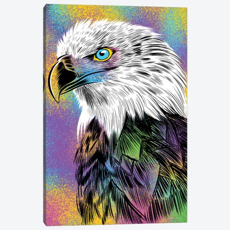 Sketch Eagle Colorful Canvas Print #APZ180} by Alberto Perez Canvas Wall Art