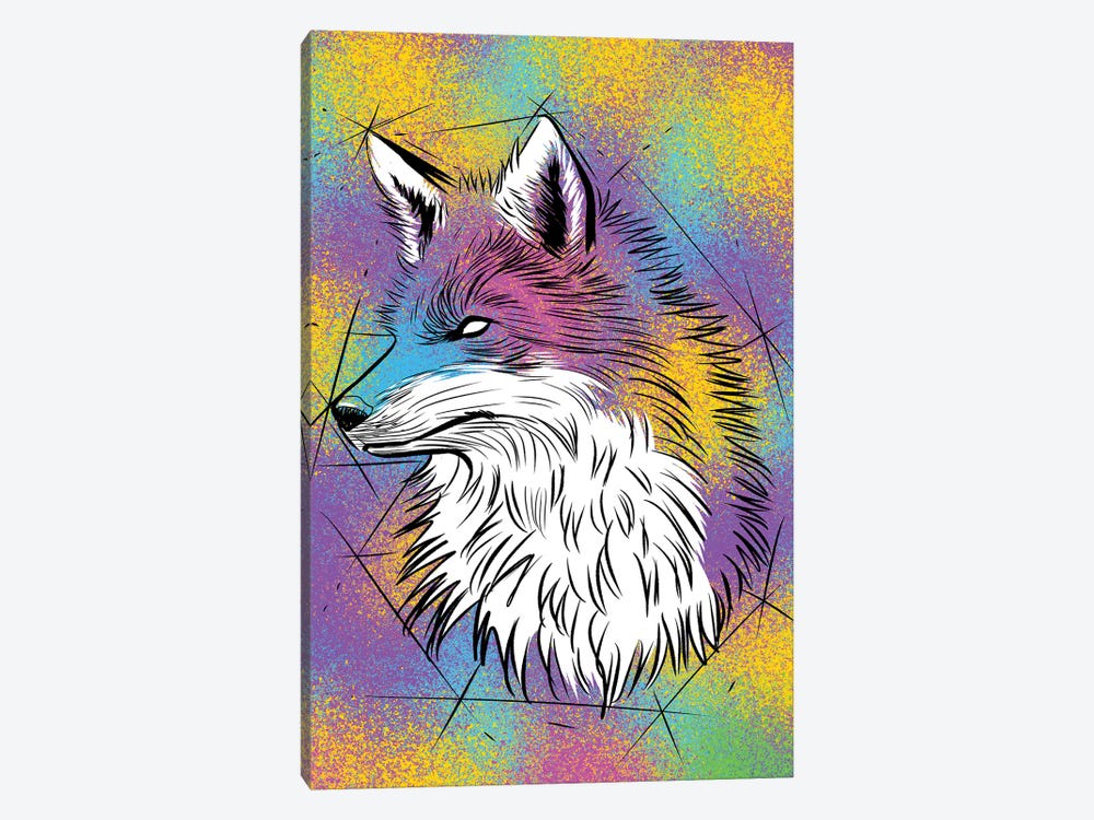 Sketch Fox Colorful by Alberto Perez 1-piece Art Print