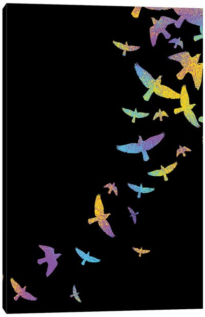 Birds Colorful Canvas Art Print - Alberto Perez