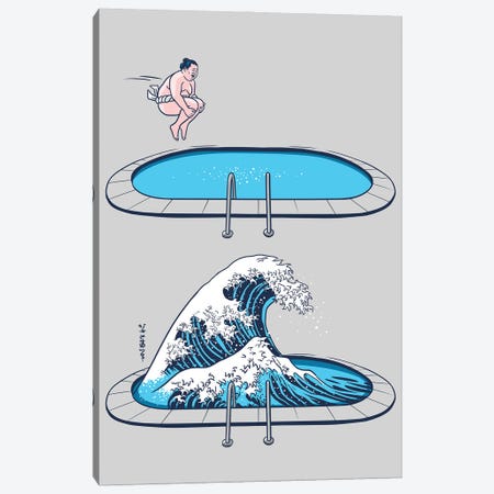 Sumo Wave Canvas Print #APZ190} by Alberto Perez Canvas Print