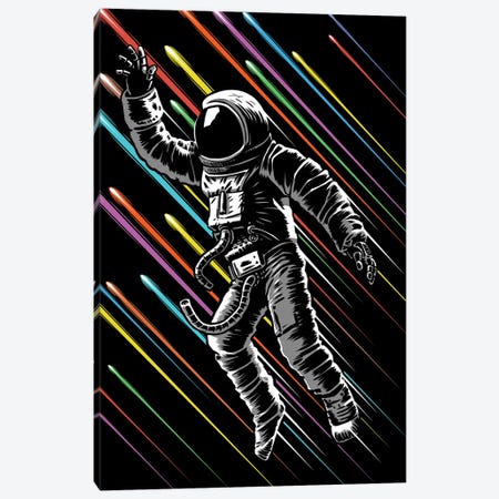 Astronaut Speed Lines Canvas Print #APZ191} by Alberto Perez Art Print