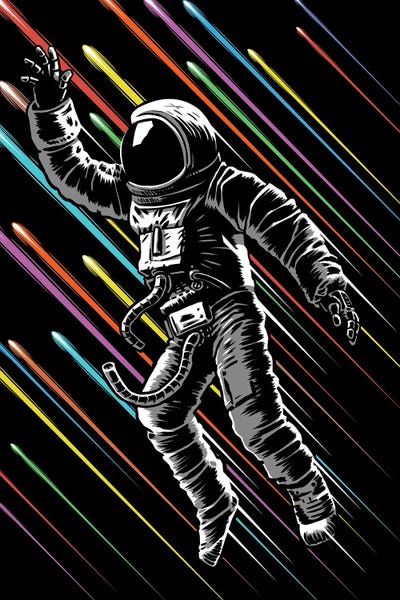 Alberto Perez: Astronaut Speed Lines by Alberto Perez