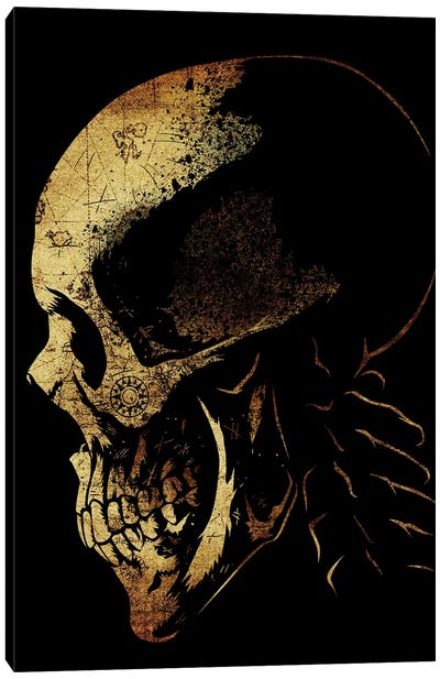 Skull Pirate Map Canvas Art Print - Pirates