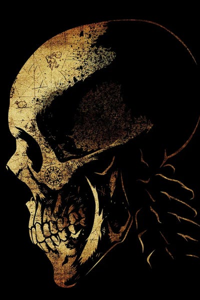 Skulls: Skull Pirate Map by Alberto Perez