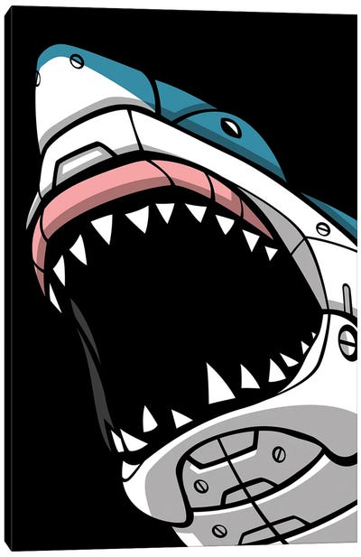 Mechanic Shark Canvas Art Print - Alberto Perez