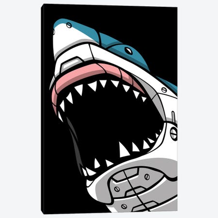 Mechanic Shark Canvas Print #APZ194} by Alberto Perez Canvas Art