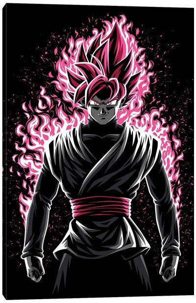 Black Rose Canvas Art Print - Dragon Ball Z