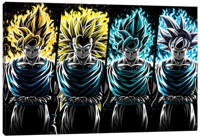 Levels Canvas Art Print - Goku