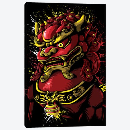 Chinese Blood Dragon Canvas Print #APZ20} by Alberto Perez Canvas Wall Art