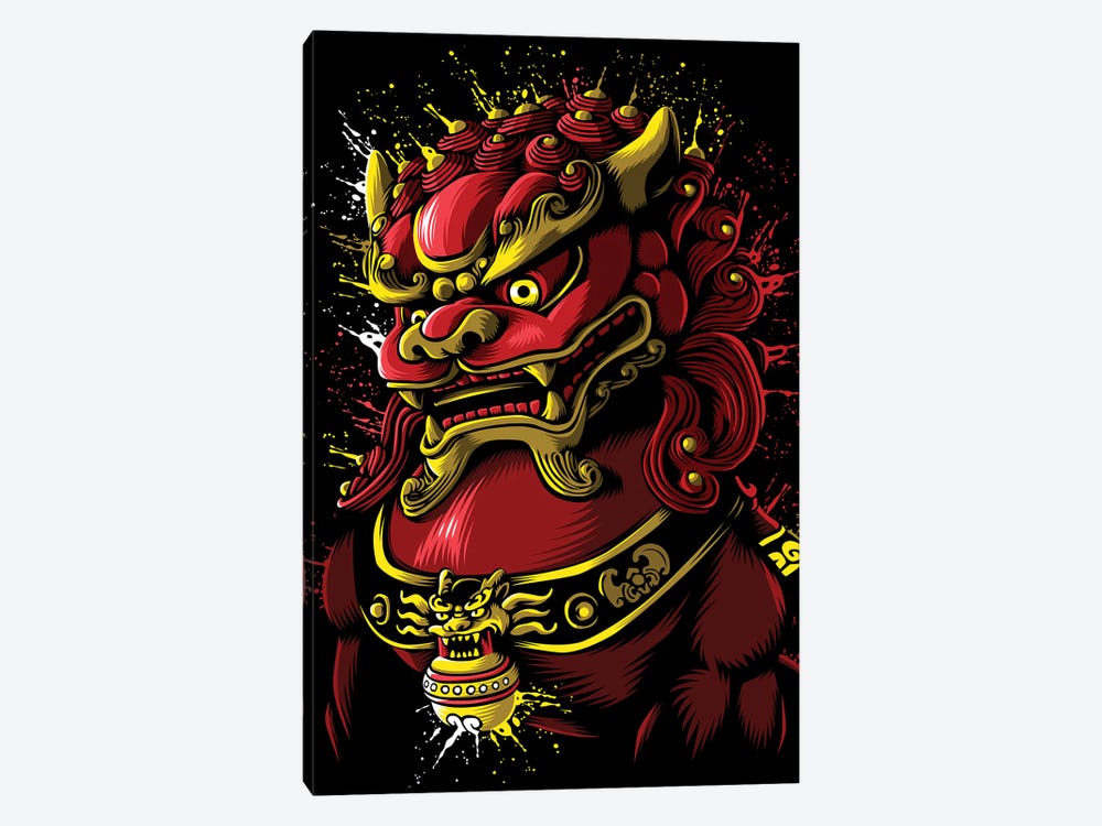 Chinese Blood Dragon by Alberto Perez 1-piece Canvas Art Print