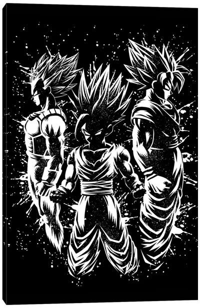 Ink Warriors Canvas Art Print - Dragon Ball Z