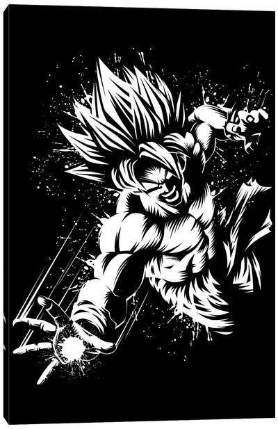 Ink Super Attack Canvas Art Print - Goku