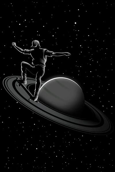 Alberto Perez: Skater In Saturn by Alberto Perez