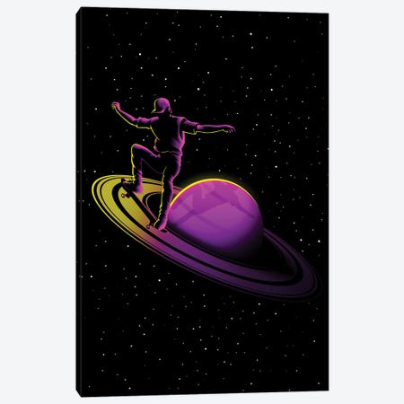 Retro Skate Saturn Canvas Print #APZ223} by Alberto Perez Art Print