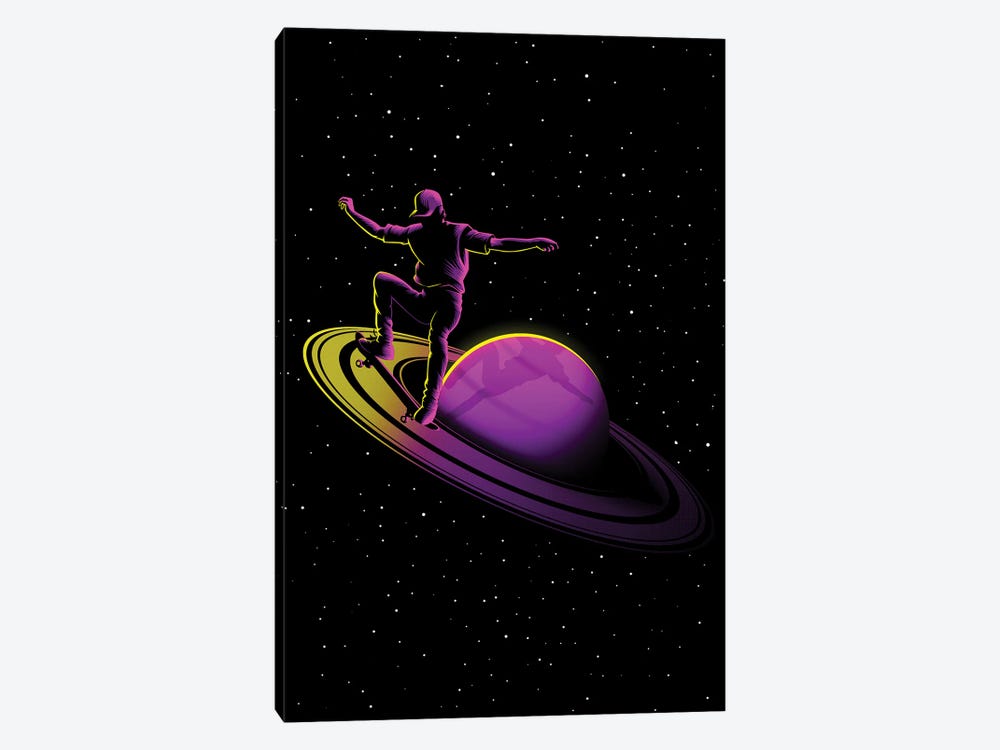 Retro Skate Saturn by Alberto Perez 1-piece Canvas Print