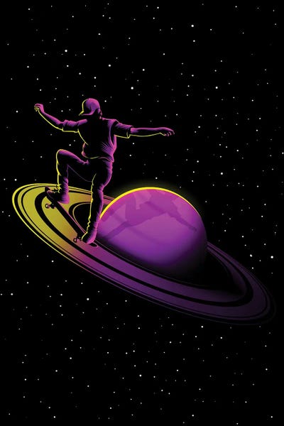 Alberto Perez: Retro Skate Saturn by Alberto Perez