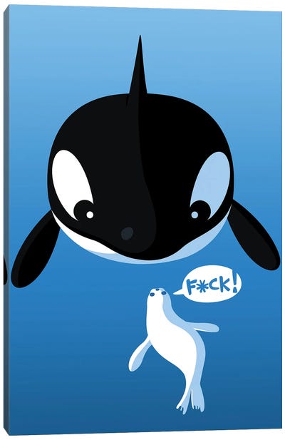 Killer Whale And Seal Canvas Art Print