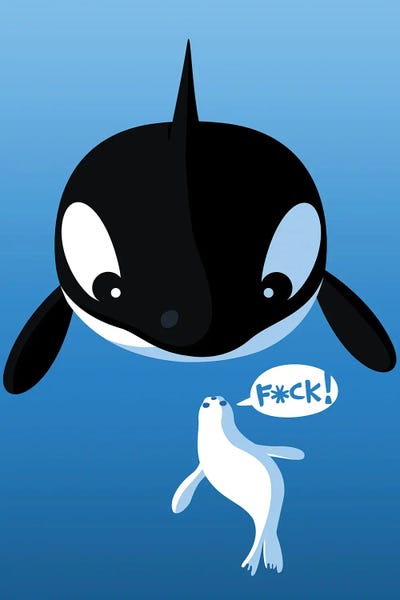 Alberto Perez: Killer Whale And Seal by Alberto Perez