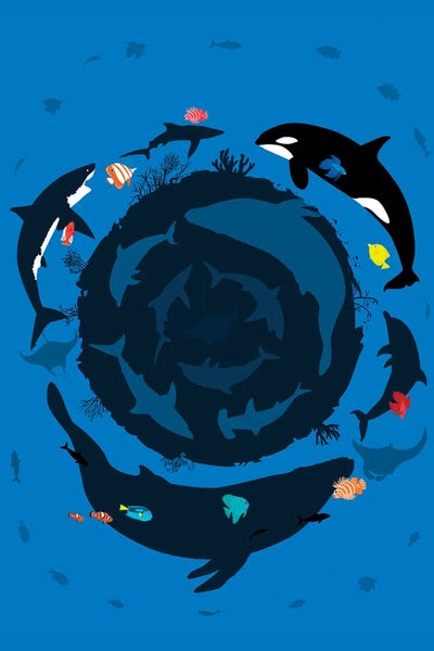 Circle Ocean Summer by Alberto Perez art print