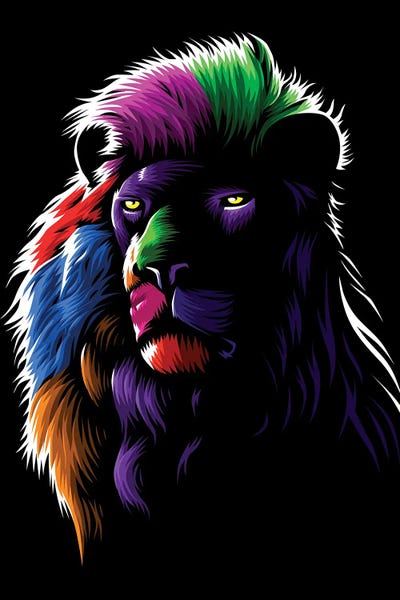 Lion Colors by Alberto Perez art print