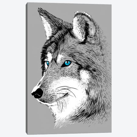 Sketch Wolf Canvas Print #APZ239} by Alberto Perez Canvas Artwork