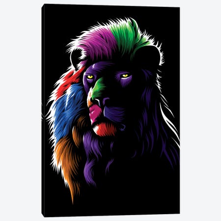 Lion Colors Canvas Print #APZ23} by Alberto Perez Canvas Wall Art