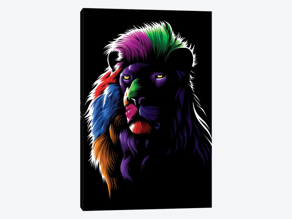 Lion Colors by Alberto Perez 1-piece Canvas Art