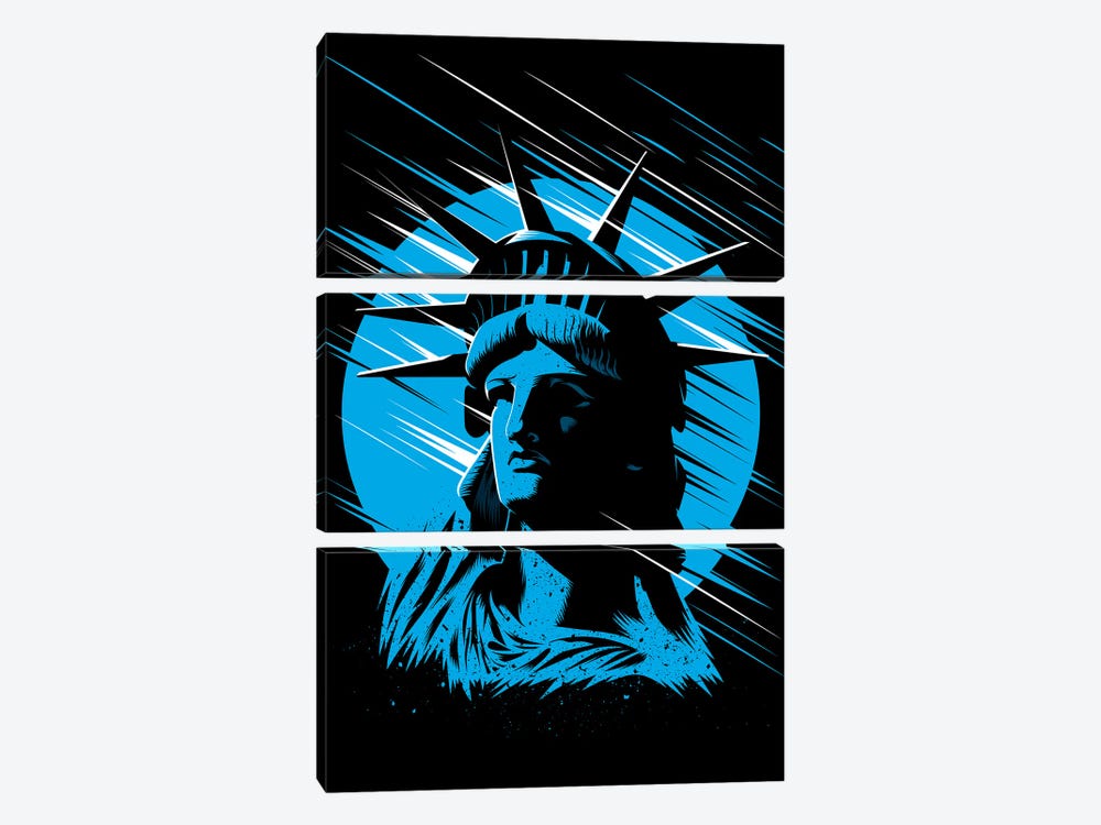 Statue Of Liberty by Alberto Perez 3-piece Canvas Artwork