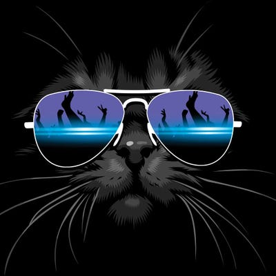 Techno Cat by Alberto Perez art print