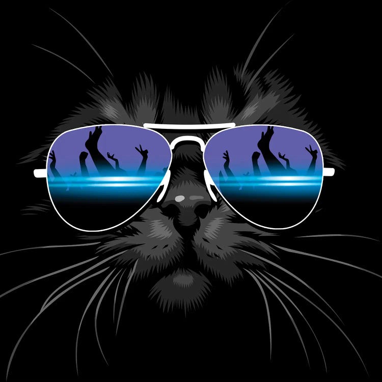 Techno Cat by Alberto Perez wall art