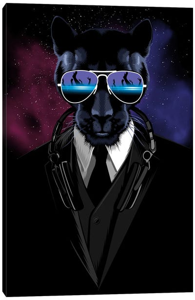 Techno Panther Canvas Art Print - Panthers