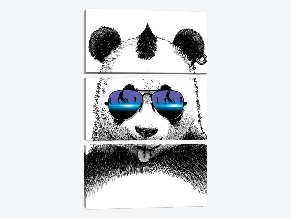 DJ Panda by Alberto Perez 3-piece Art Print