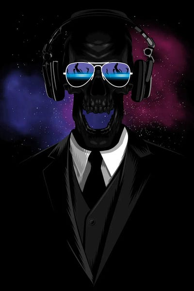 Dj Skull by Alberto Perez canvas print