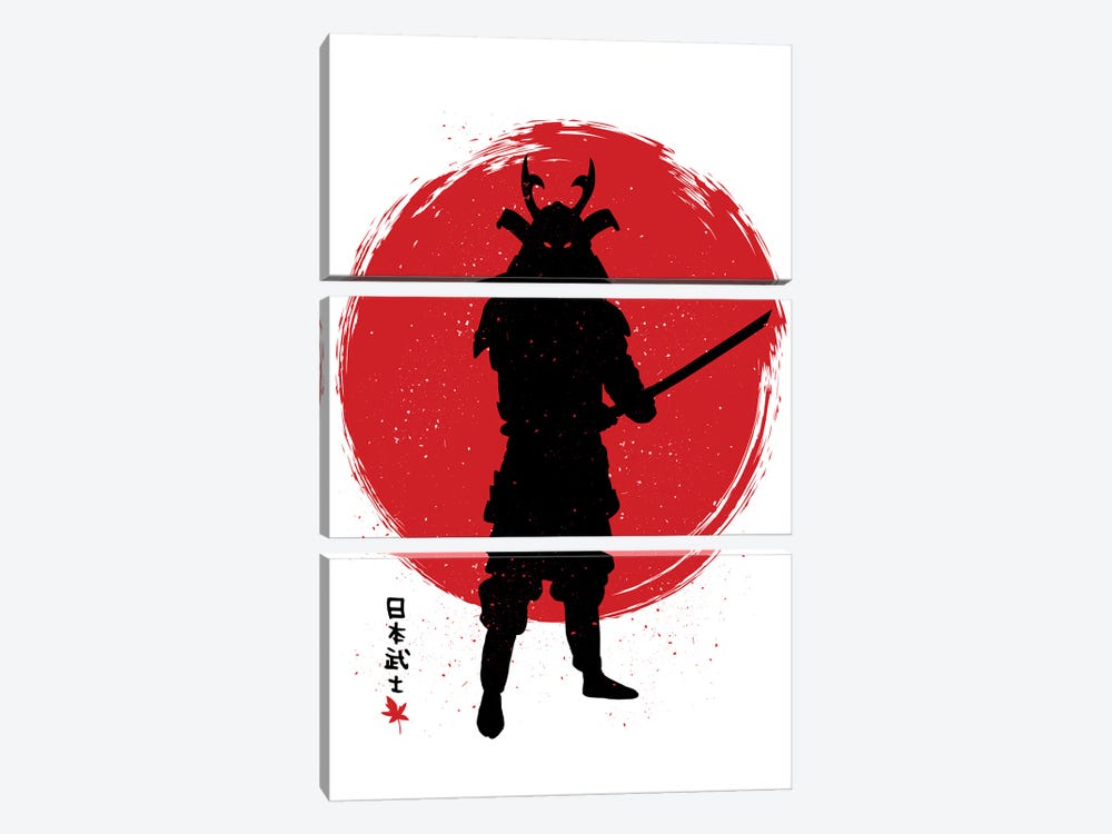 Samurai With Katana by Alberto Perez 3-piece Art Print