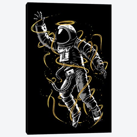 Astronaut Golden Lines Canvas Print #APZ332} by Alberto Perez Canvas Art Print