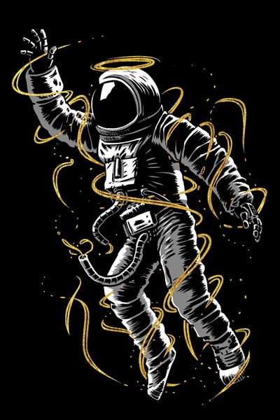 Alberto Perez: Astronaut Golden Lines by Alberto Perez
