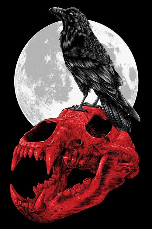 Skull Raven Blood