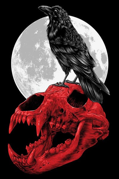 Alberto Perez: Skull Raven Blood by Alberto Perez