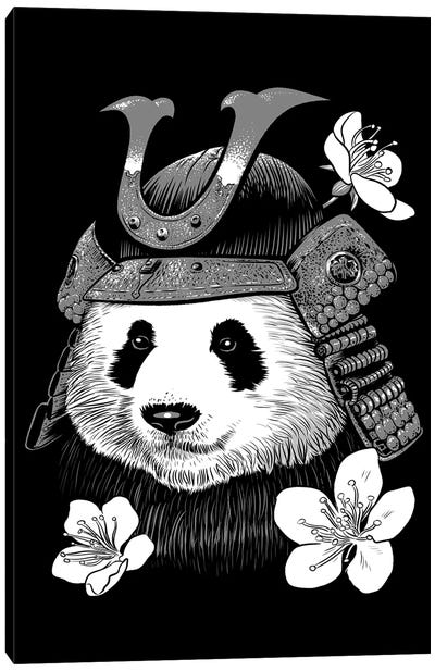 Panda Samurai Canvas Art Print - Samurai Art