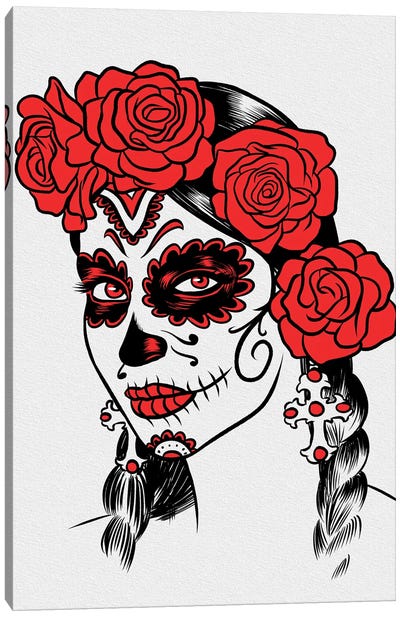 Mexican Girl Dead Canvas Art Print - Alberto Perez