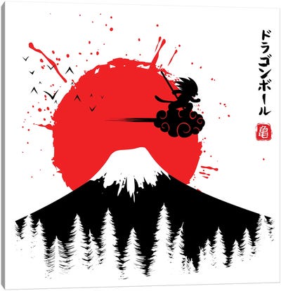 Fujiyama Warrior Canvas Art Print