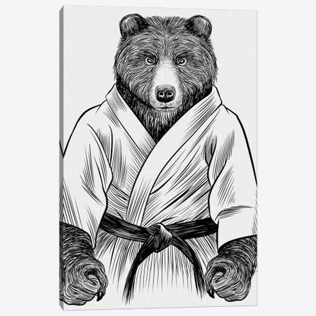 Grizzly Bear Judo Canvas Print #APZ352} by Alberto Perez Canvas Art Print