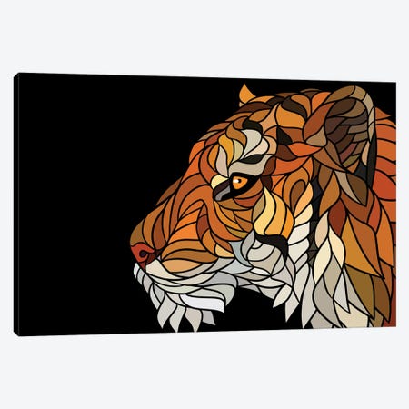 Tiger Modernist Canvas Print #APZ357} by Alberto Perez Canvas Artwork