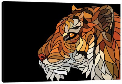Tiger Modernist Canvas Art Print - Alberto Perez