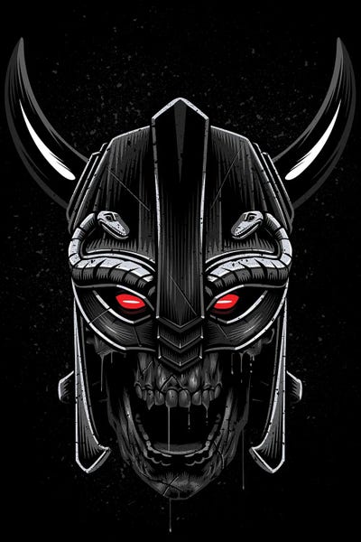 Alberto Perez: Skull Viking by Alberto Perez