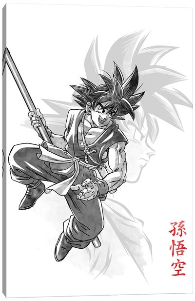 Legendary Magic Canvas Art Print - Goku