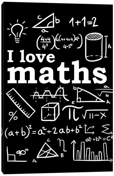 Love Maths Canvas Art Print - Alberto Perez