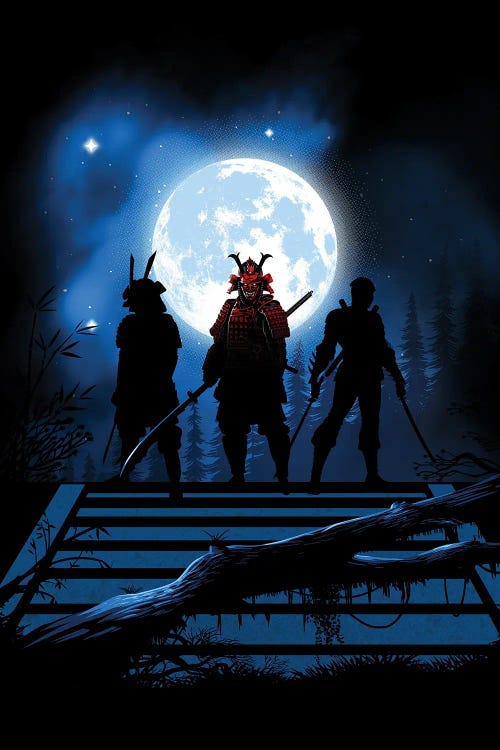 Ninja And Samurais by Alberto Perez wall art