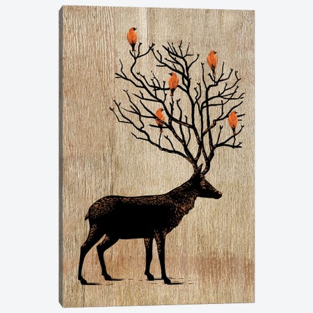 Tree Birds Deer Canvas Print #APZ376} by Alberto Perez Canvas Art