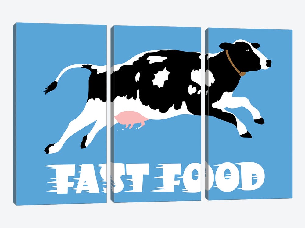Fast Foods by Alberto Perez 3-piece Canvas Art Print